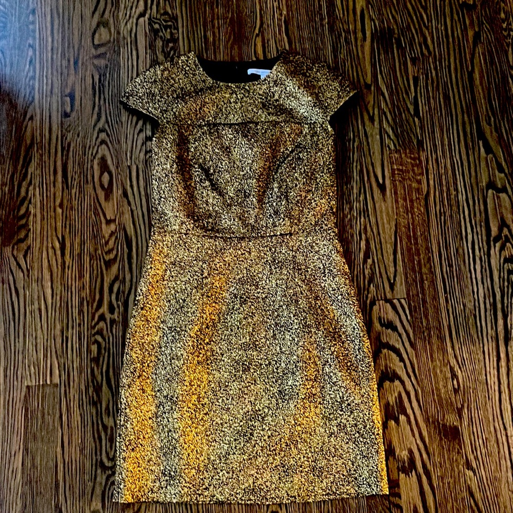 Diane Von Furstenberg gold dress